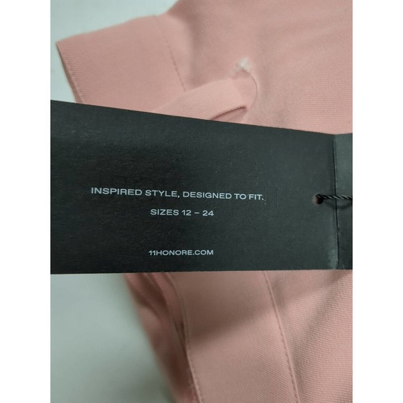 11 Honore Pants Women's Size 22 Pink Wide Leg Stretch Flat Front Pants - Picture 5 of 5